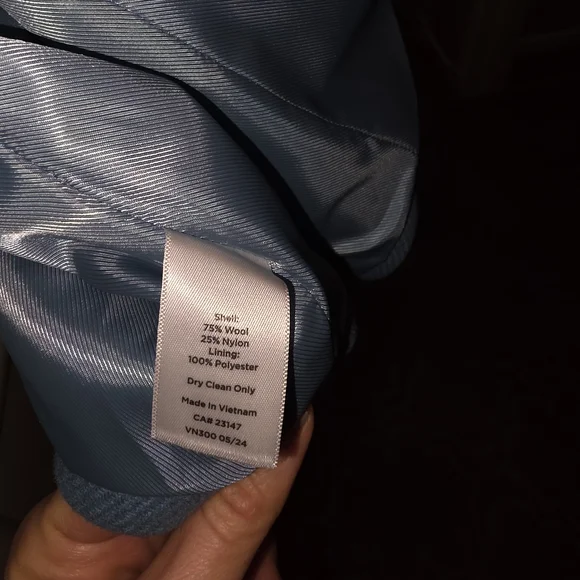 Talbots Women's Blue Pea Coat - new never worn! - Picture 6 of 6